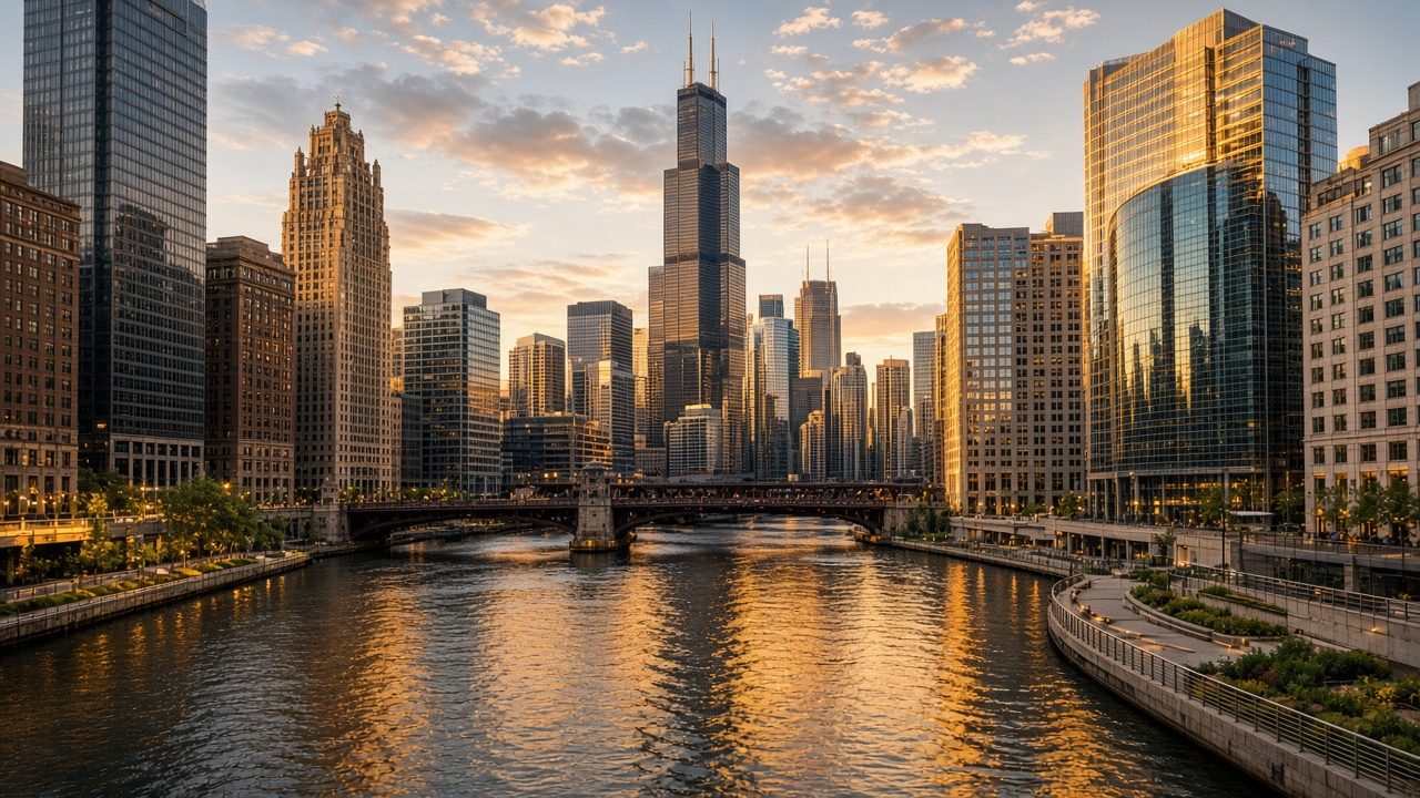 Chicago skyline for personal development events