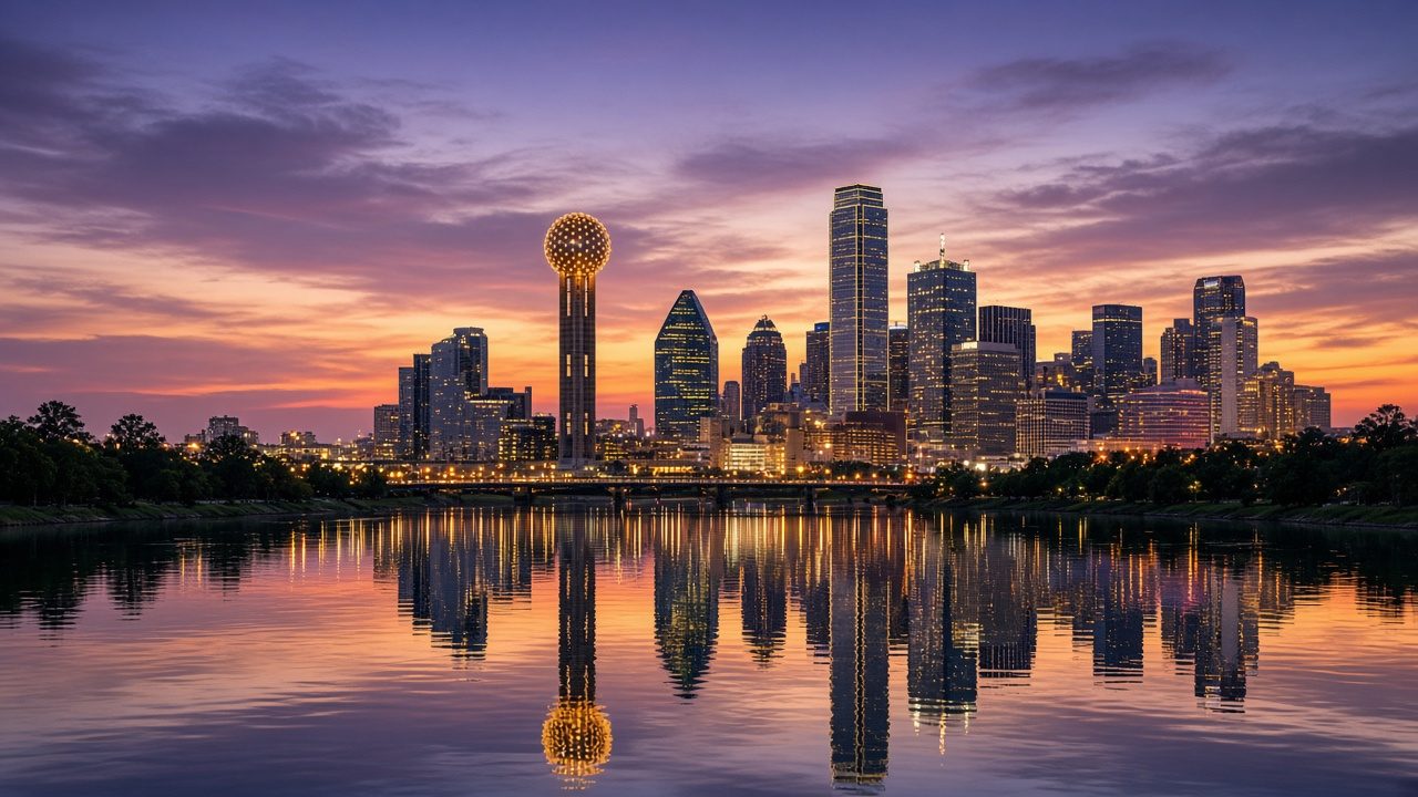 Dallas skyline for personal development events