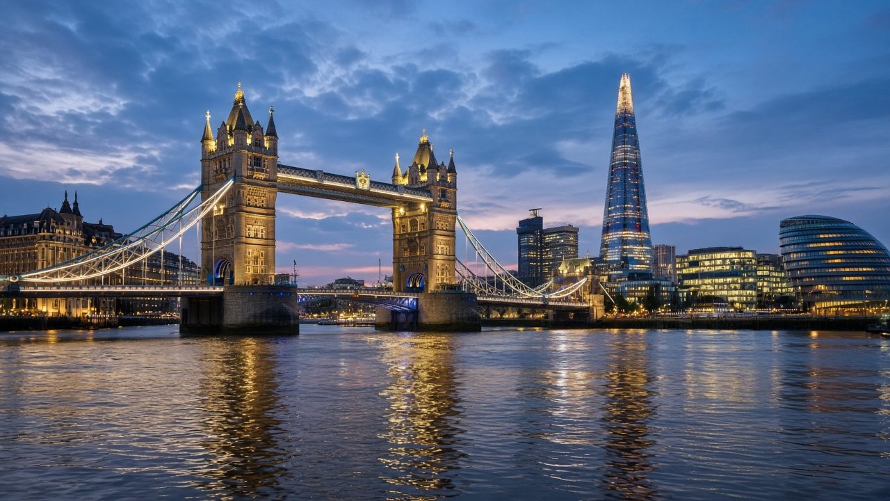 London skyline for personal development events