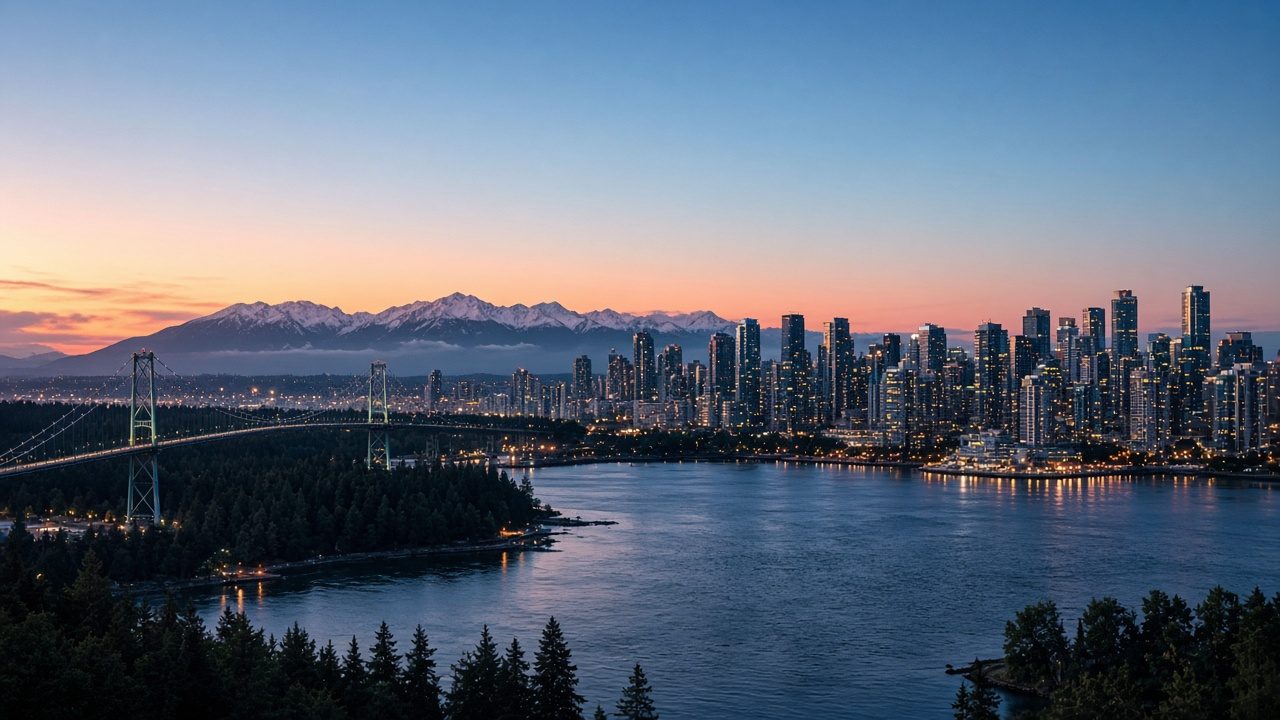 Vancouver skyline for personal development events